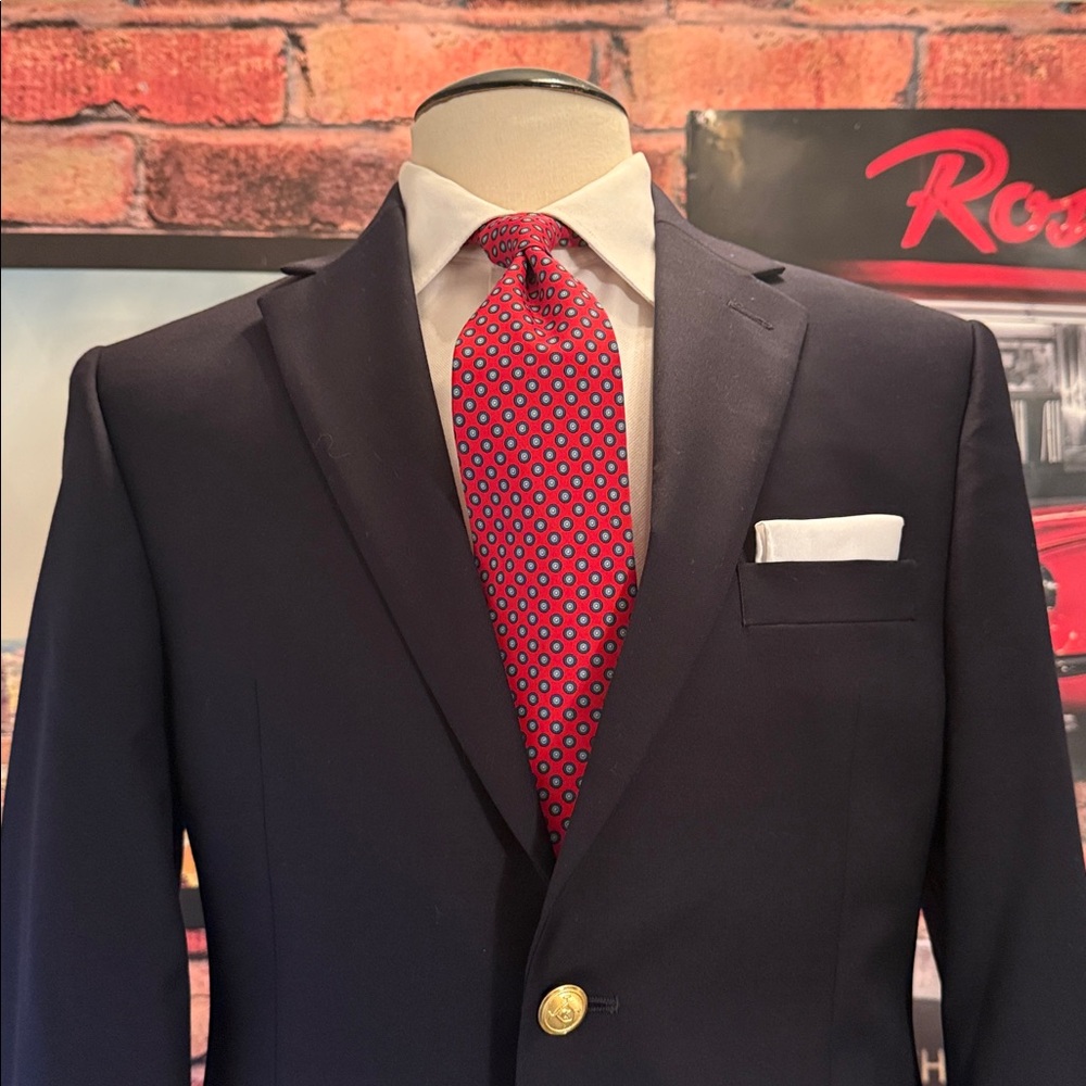 Ralph Lauren Navy Blazer with Gold Accents